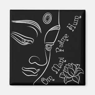 Buddha-ponerande lotus-blomma magnet