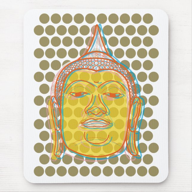 Buddha Pop Dots Mousepad Musmatta (Framsidan)