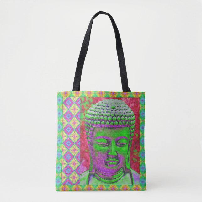 Buddha Pop i Grönt och Red Tygkasse (Framsida)
