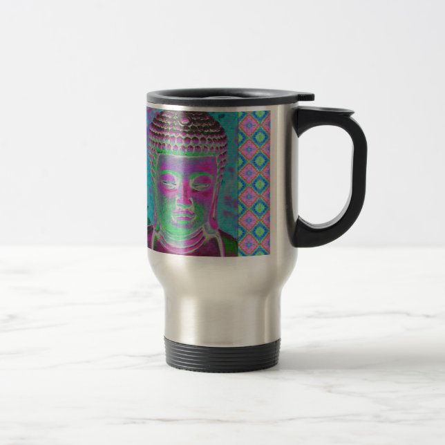 Buddha Pop i Magenta och turkos Resemugg (Höger)