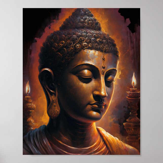 Buddha Porträtt konst Poster (Framsidan)
