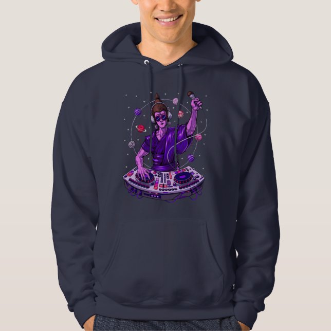 Buddha Psychedelic Music DJ Hoodie (Framsida)