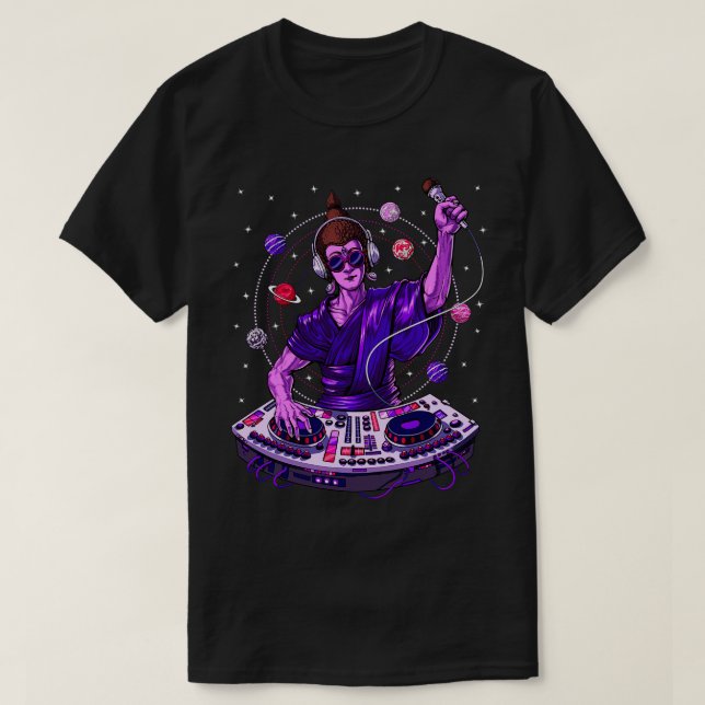 Buddha Psytrance DJ T Shirt (Design framsida)