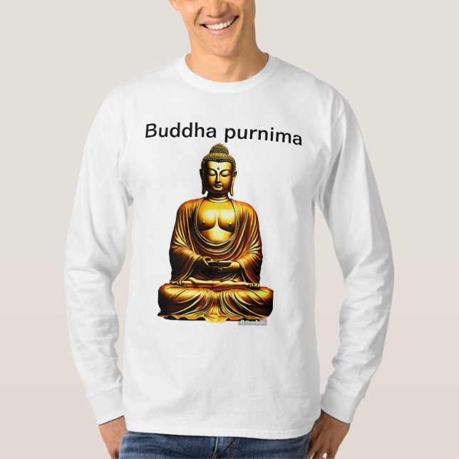 Buddha purnima speciell inre fred. t shirt (Framsida)