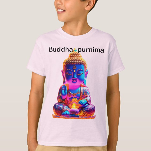 Buddha purnima speciell inre fred. t shirt (Framsida)