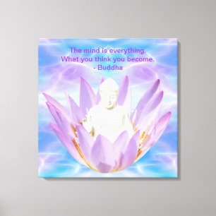 Buddha purpurfärgad lotusblommablomma canvastryck