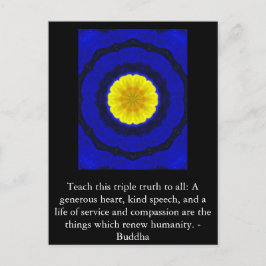 Buddha QUOTATION - Lär den här trippelsanningen ti Vykort