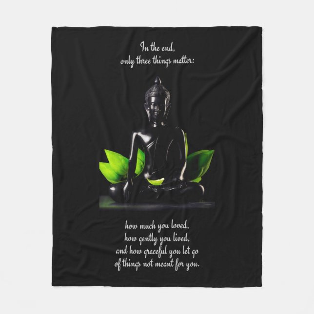 Buddha Quote 3 fleece filt (Framsidan)