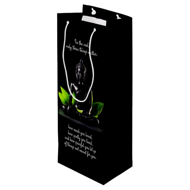 Buddha Quote 3 vin presentsäck (Baksidan Vinklad)