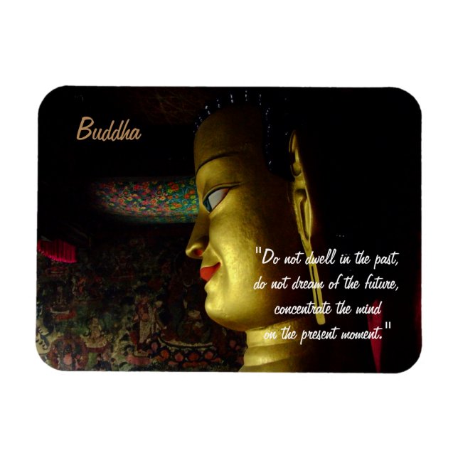 Buddha Quote & Buddha of Compassion/Meditation Magnet (Horisontell)