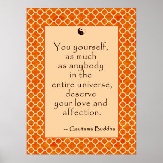 Buddha Quote Kärlek själv... om Poster