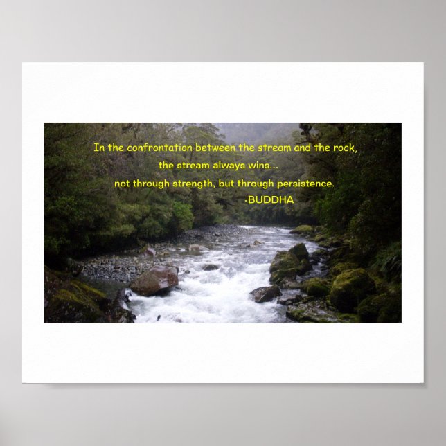 Buddha Quote om Persistance Poster (Framsidan)