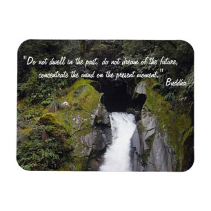 Buddha Quotes & Waterfall, naturmeditation Magnet