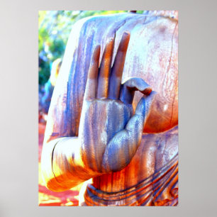 Buddha räcker i En-Reko mudra Poster