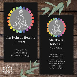 Buddha Rainbow Chakras Andlig Metaphysical Yoga Visitkort