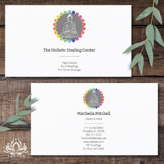 Buddha Rainbow Chakras Andlig Metaphysical Yoga Visitkort