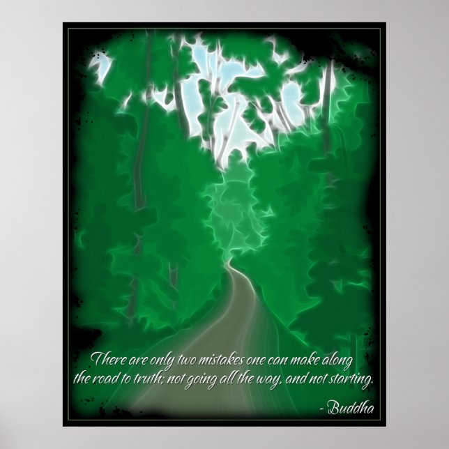 Buddha Road to Truth Quote Poster (Framsidan)