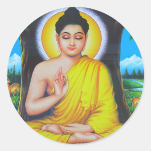 Buddha Runt Klistermärke