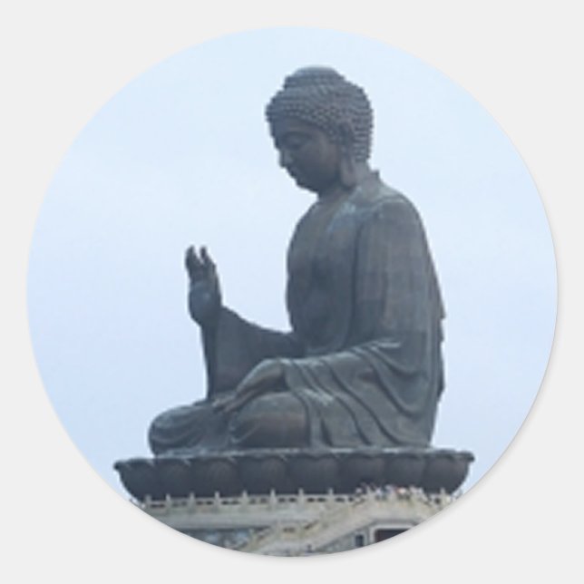 Buddha Runt Klistermärke (Framsida)