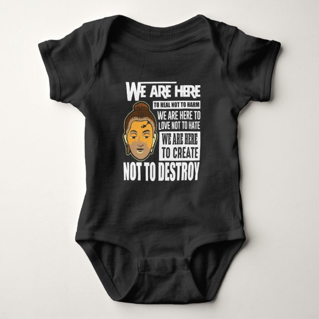 Buddha säger frihet Buddhist fred T Shirt (Framsida)