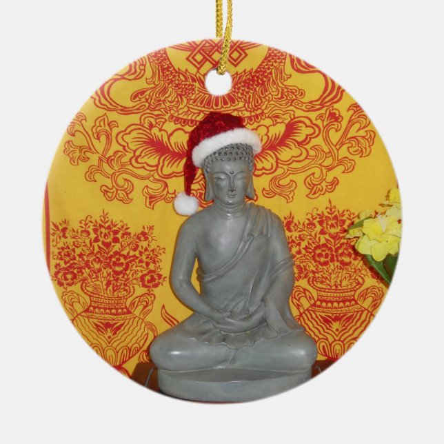 Buddha Santa prydnad Julgransprydnad Keramik (Framsidan)