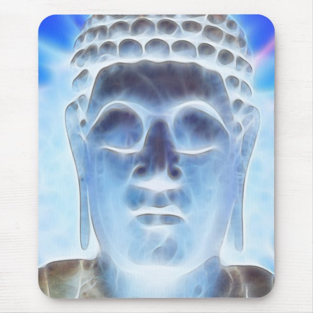 Buddha Sculpture Glow Mousepad Musmatta (Framsidan)