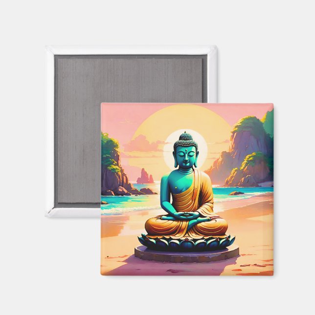 Buddha - Serene Shores of Enlightenment Magnet (Front/Back)