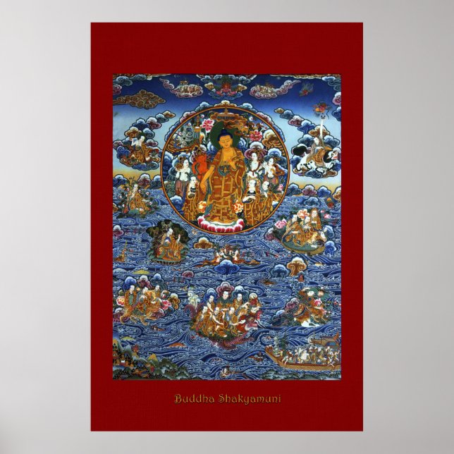 Buddha Shakyamuni 3 Religiösor Art Poster Series (Framsidan)