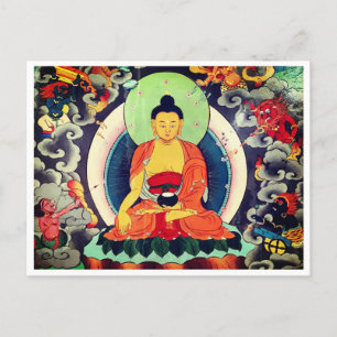 Buddha Shakyamuni-målning, Himalayas, Nepal Vykort