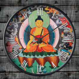 Buddha Shakyamuni, Nepal, tibetansk buddhism Rund Klocka