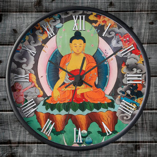 Buddha Shakyamuni, Nepal, tibetansk buddhism Rund Klocka