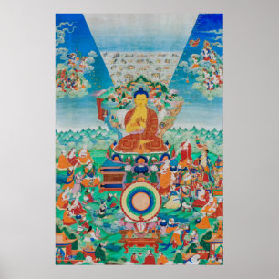 Buddha Shakyamuni på Mount Meru Poster