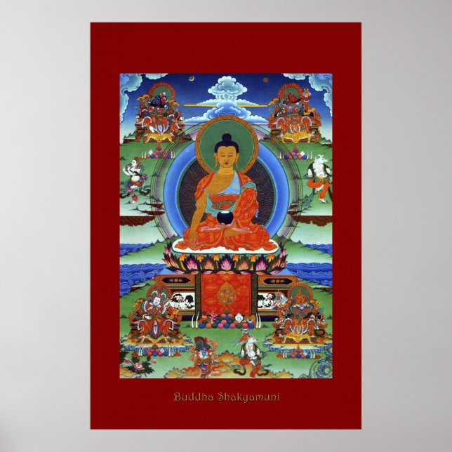 Buddha Shakyamuni Religiösa Art Poster Series (Framsidan)