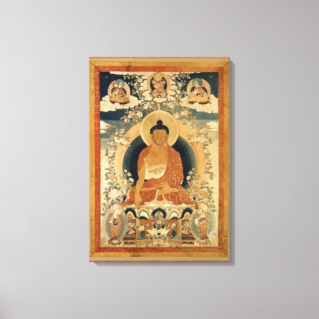 Buddha Shakyamuni Thangka Canvastryck (Framsida)