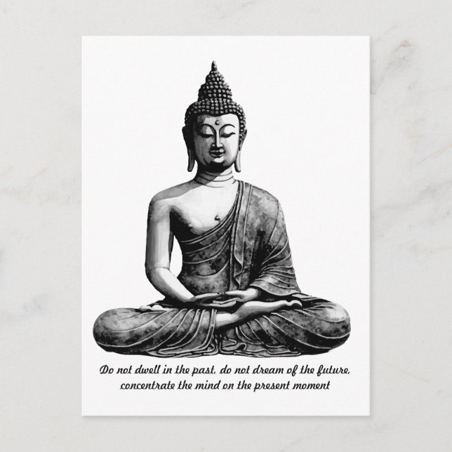 Buddha Shirt-personligen citerar "gåva till henne Vykort (Framsida)