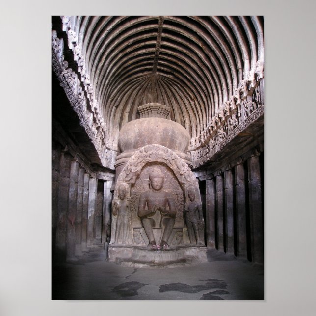 Buddha shrine in India Poster (Framsidan)