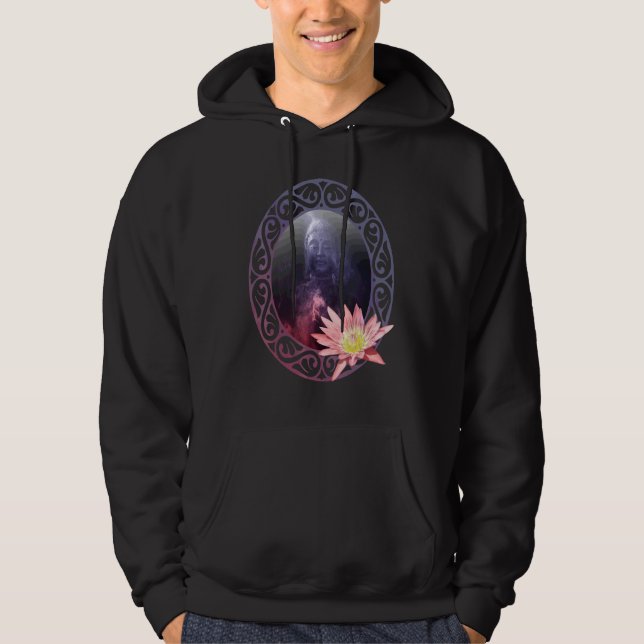 Buddha Siddhartha Gautama Lotusblomma Mode Kläder Hoodie (Framsida)