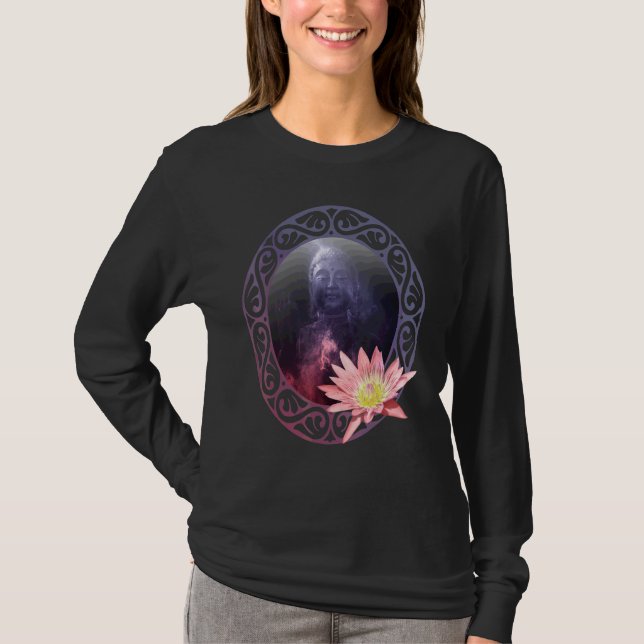 Buddha Siddhartha Gautama Lotusblomma Mode Kläder T Shirt (Framsida)