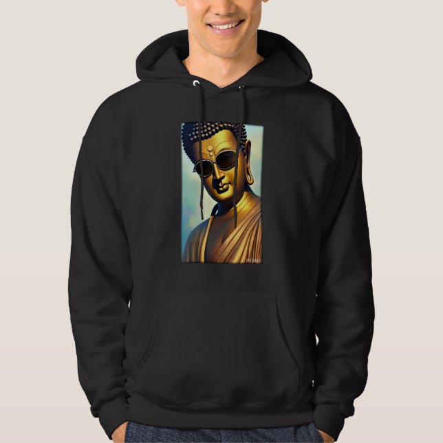 Buddha Siddhartha Gautama Solglasögon Religion Ind Hoodie (Framsida)