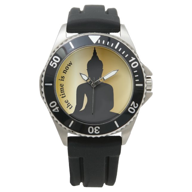 Buddha silhouette är nu inne armbandsur (Framsida)