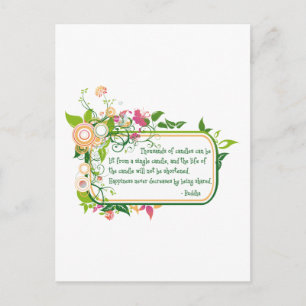 Buddha Single Candle-citat Vykort