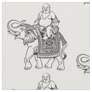Buddha sitta om elefant tyg
