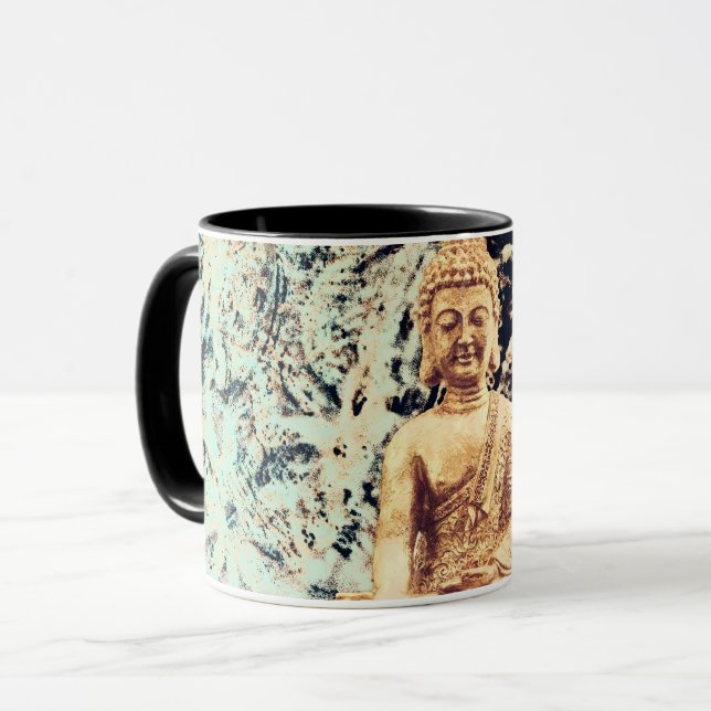 Buddha sittande elegant zen-upplysning mugg (Framsida vänster)