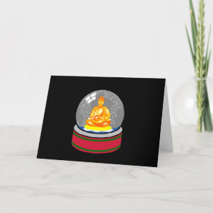 Buddha Snö Globe Helgkort