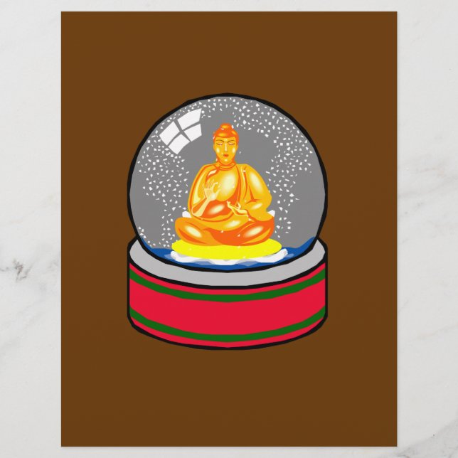 Buddha Snö Globe Reklamblad (Framsidan)