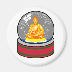 Buddha snöjordklot magnet