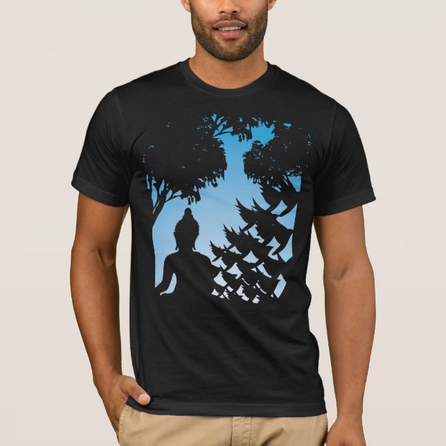 Buddha soluppgångSilhouette T Shirt (Framsida)