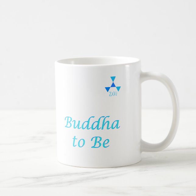 Buddha som är i blått kaffemugg (Höger)