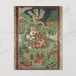 Buddha som klipper en tuft av hår vykort