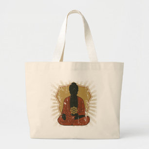 Buddha som mediterar Dharma, rullar Jumbo Tygkasse
